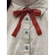blouse 44870 Idra Red striped cotton Ewa i Walla - 15