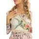 Wrap T-shirt Floral Faustine in Moonlight Magnolia Pearl - 7