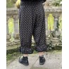 panty / pants ROBERT Black cotton with large bronze dots Les Ours - 4