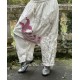 pantalon Dragon Embroidered Garcon in Moonlight Magnolia Pearl - 2