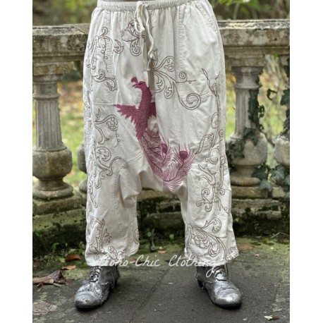 pants Dragon Embroidered Garcon in Moonlight Magnolia Pearl - 1