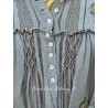 dress coat Victorian Ribbon in Prairie Star Magnolia Pearl - 22