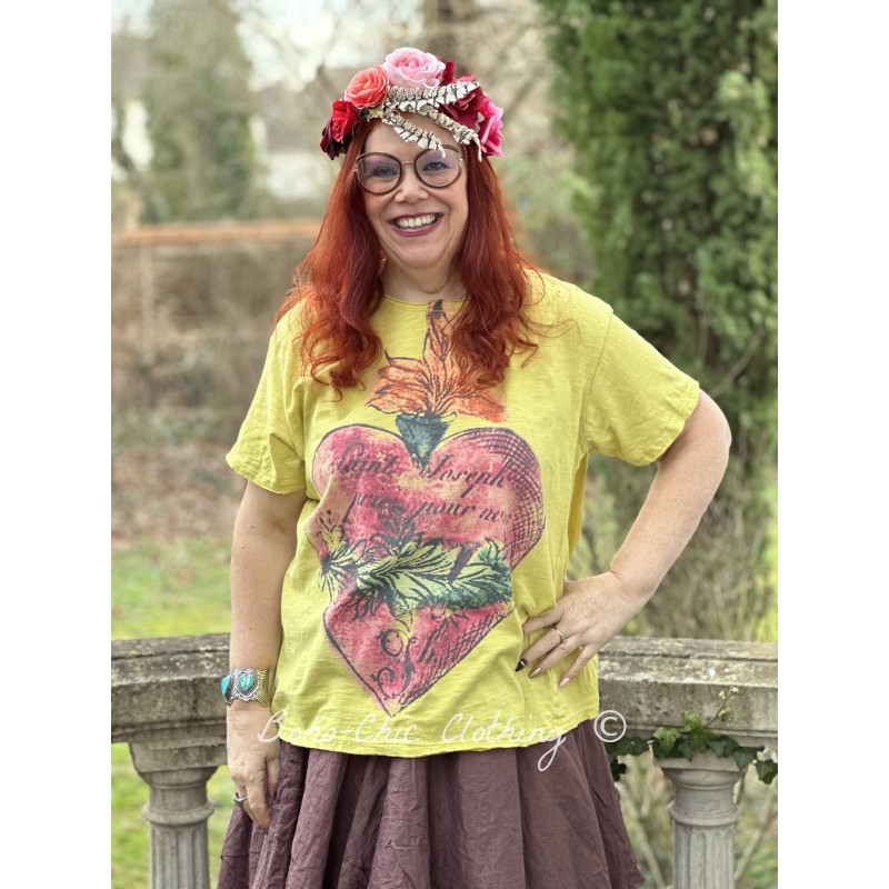 T-shirt Awaken Sleeping Heart in Horchata - Boho-Chic Clothing
