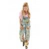 overalls Floral Applique in Washed Indigo Magnolia Pearl - 17