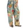 overalls Floral Applique in Washed Indigo Magnolia Pearl - 21