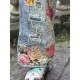 overalls Floral Applique in Washed Indigo Magnolia Pearl - 40