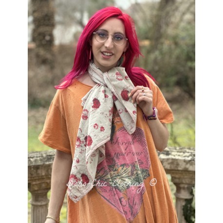 foulard MP Love Co Floral in Des Rosiers Magnolia Pearl - 1