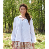 blouse 44899 MIRELLA White cotton voile Ewa i Walla - 15