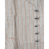 vest 33343 ABERTA Orange pin stripe linen Ewa i Walla - 17