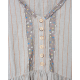 dress 55785 BIANCA Orange pin stripe linen Ewa i Walla - 17