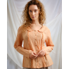 blouse 44905 MATILDA Orange gingham cotton voile Ewa i Walla - 14