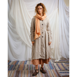 manteau 66735 BERIT lin à Fines rayures oranges Ewa i Walla - 1