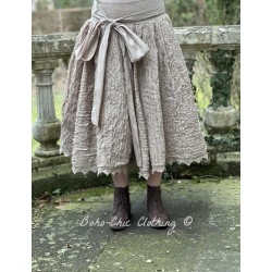 jupe 22189 AXELINA organdie à volants Gris perle