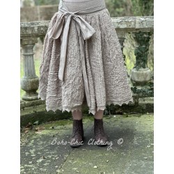 skirt 22189 AXELINA Pearl grey flounce organdie