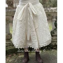 skirt 22189 AXELINA Cream flounce organdie Ewa i Walla - 1
