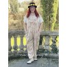overalls Love in Orchid Bloom Magnolia Pearl - 2