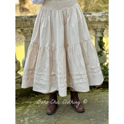 skirt 22186 VETA Pale pink cotton Ewa i Walla - 1