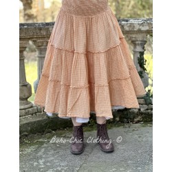 jupe 22173 ELFRIDA voile de coton Vichy orange