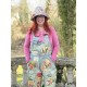 overalls Floral Applique in Washed Indigo Magnolia Pearl - 6