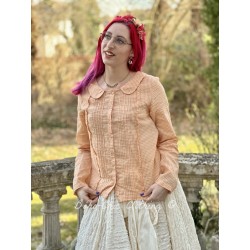 blouse 44905 MATILDA Orange gingham cotton voile