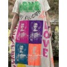 robe Love Graffiti in Moonlight Magnolia Pearl - 13