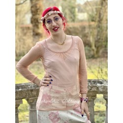 T-shirt ALYCIA tulle de coton Dragée