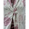 long jacket TAMATA Large roses cotton Les Ours - 16