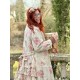 long jacket TAMATA Large roses cotton Les Ours - 14