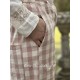 pantalon GASTON coton rustique Carreaux roses Les Ours - 15