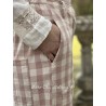 pants GASTON Pink checks rustic cotton Les Ours - 15