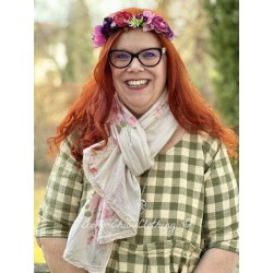 écharpe PAULINE voile de coton Bouquet de roses Les Ours - 1