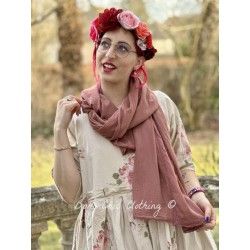 écharpe PAULINE voile de coton Bois de Rose Les Ours - 1