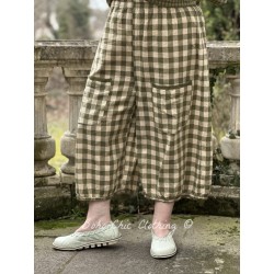 pants GUS Green checks rustic cotton Les Ours - 1