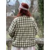 reversible jacket POE Green checks rustic cotton Les Ours - 3