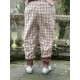 pants GASTON Pink checks rustic cotton Les Ours - 8