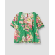 blouse 44897 KARIN Green flower print cotton Ewa i Walla - 22