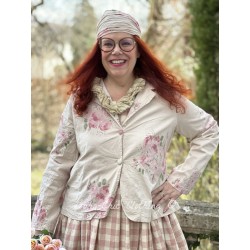jacket ERINA Bouquet of roses cotton poplin Les Ours - 1