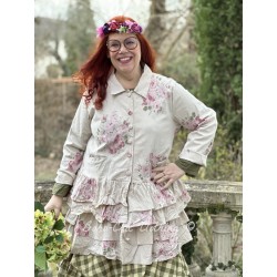 jacket ILONA Bouquet of roses cotton poplin Les Ours - 1