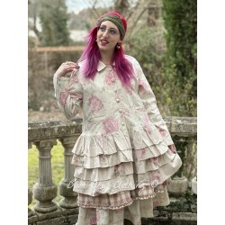 veste ILONA popeline de coton Grandes roses Les Ours - 1