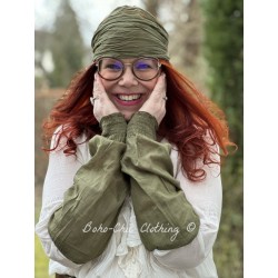 manchettes BLANDINE voile de coton Sauge Les Ours - 1