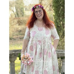 robe TEATA popeline de coton Grandes roses