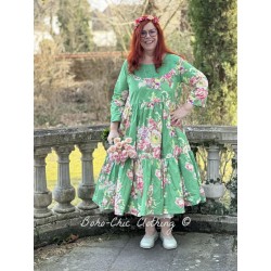 dress 55791 GILL Green flower print cotton Ewa i Walla - 1