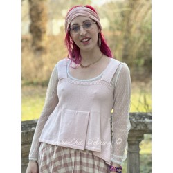 top LULU maille de coton Rose