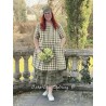 robe MARIA coton rustique Carreaux verts Les Ours - 10