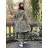 dress MARIA Green checks rustic cotton Les Ours - 11