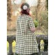 robe MARIA coton rustique Carreaux verts Les Ours - 12