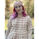 dress MARIA Pink checks rustic cotton Les Ours - 8
