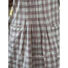 dress MARIA Pink checks rustic cotton Les Ours - 15