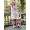 dress MARIA Pink checks rustic cotton Les Ours - 12