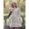 dress MARIA Pink checks rustic cotton Les Ours - 6